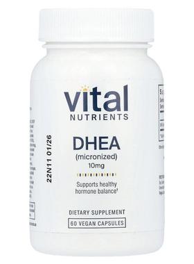 Vital Nutrients,DHEA (Micronized), 10 mg, 60 Vegan Capsules