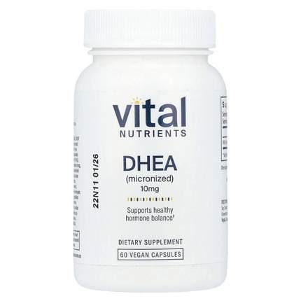 Vital Nutrients,DHEA (Micronized), 10 mg, 60 Vegan Capsules