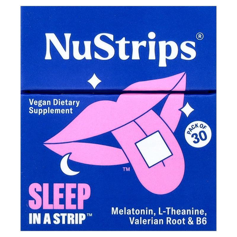 NuStrips,Sleep In A Strip™, Dreamy Blueberry, 30 Strips