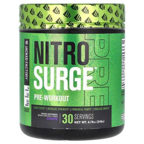 Jacked Factory,Nitro Surge，锻炼前配方，菠萝味，8.68 盎司（2