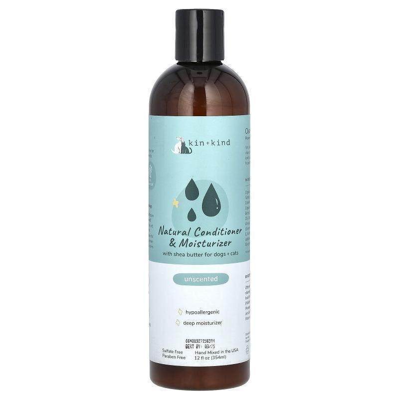 Kin+Kind,天然护发素和保湿剂，猫狗专用，无香型，12 液量盎司（