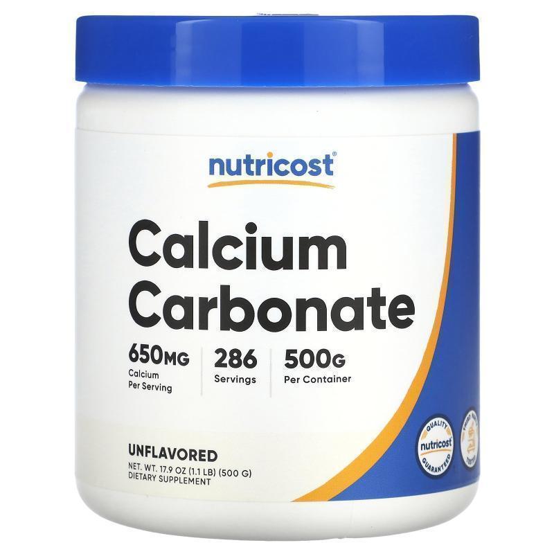 Nutricost,Calcium Carbonate, Unflavored, 1.1 lb (500 g)