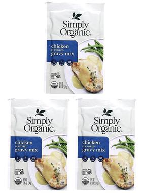 Simply Organic,Chicken Gravy Mix, 3 Pack