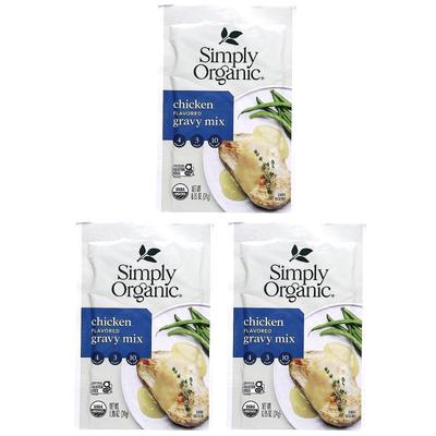 Simply Organic,Chicken Gravy Mix, 3 Pack