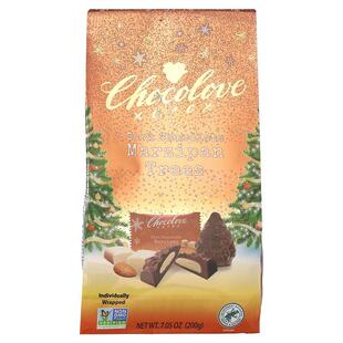 Chocolove,Dark Chocolate Marzipan Trees, 7.05 oz (200 g)