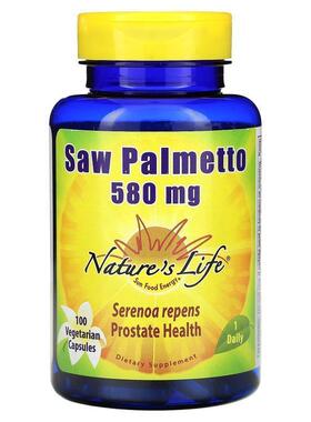 Nature's Life,Saw Palmetto, 580 mg, 100 Vegetarian Capsules