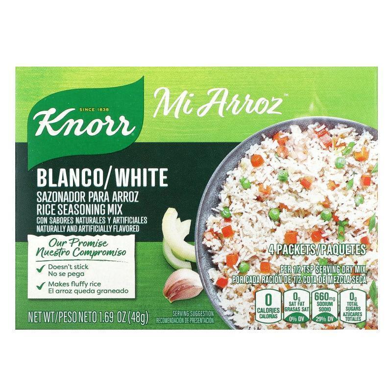 家乐,Mi Arroz, Rice Seasoning Mix, White, 4 packets, 1.69 oz