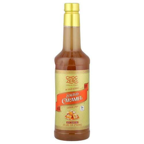 ChocZero,Premium Syrup, Salted Caramel, 25.4 fl oz (750 ml)