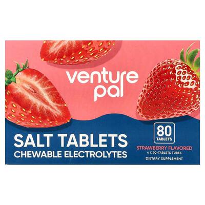 Venture Pal,Salt Tablets Chewable Electrolytes, Strawberry,