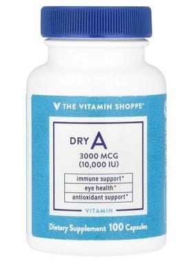 The Vitamin Shoppe,Dry A，3000 微克（10000 国际单位），100
