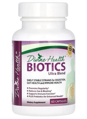Divine Health,Biotics Ultra Blend, 60 Capsules