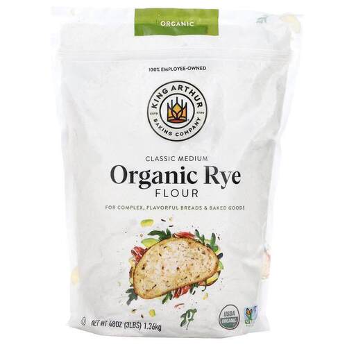 King Arthur Flour,有机，经典黑麦面粉，3 磅（1.36 千克）