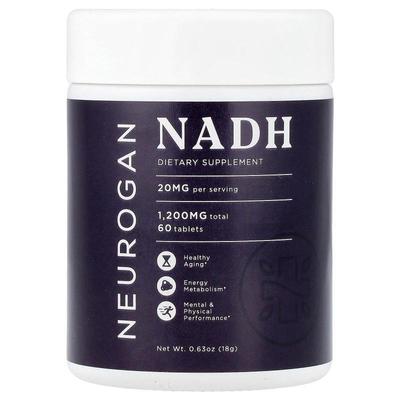 Neurogan Health,NADH, 20 mg, 60 Tablets, 0.63 oz (18 g)