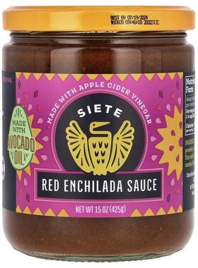Siete,红色安奇拉达酱，15 盎司（425 克）