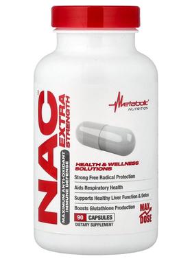 Metabolic Nutrition,N-乙酰半胱氨酸（NAC）胶囊，90 粒（每粒 6
