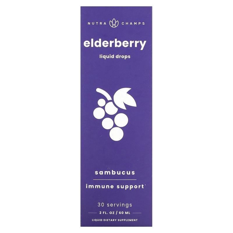 NutraChamps,Elderberry, Sambucus, 2 fl oz (60 ml)