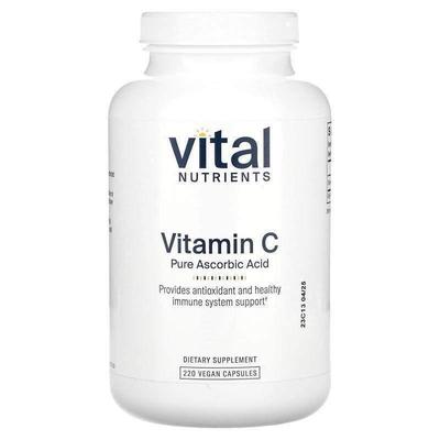 Vital Nutrients,Vitamin C Pure Ascorbic Acid, 220 Vegan Caps