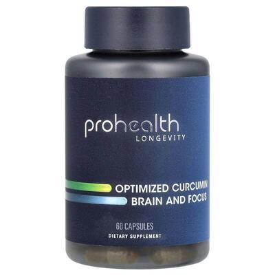 ProHealth Longevity,Optimized Curcumin, Brain and Focus, 60