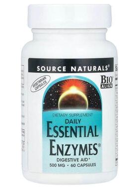 源美,日常 Essential Enzymes®，500 毫克，60 粒胶囊