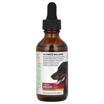 RestoraPet,Ultimate Wellness，适用于猫和狗，有机培根味，2 液