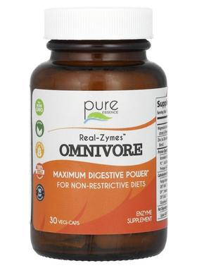 Pure Essence,Real-Zymes, Omnivore, 30 Vegi-Caps
