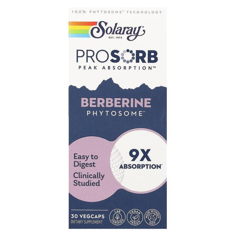 Solaray,Berberine Phytosome , 30 Vegcaps