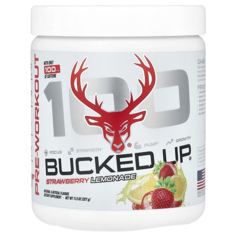 Bucked Up,100, Pre-Workout, Strawberry Lemonade , 11.5 oz (3