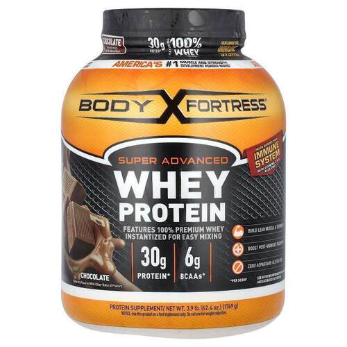Body Fortress,Super Advanced Whey Protein, Chocolate, 3.9 lb