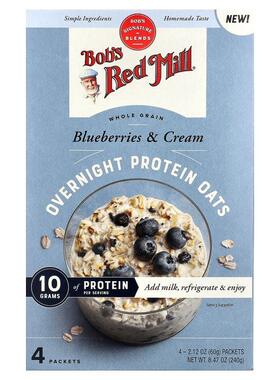 鲍勃红磨坊,Overnight Protein Oats, Whole Grain, Blueberries