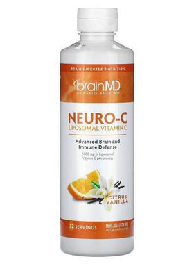 BrainMD,Neuro-C, Citrus Vanilla, 16 fl oz (473 ml)