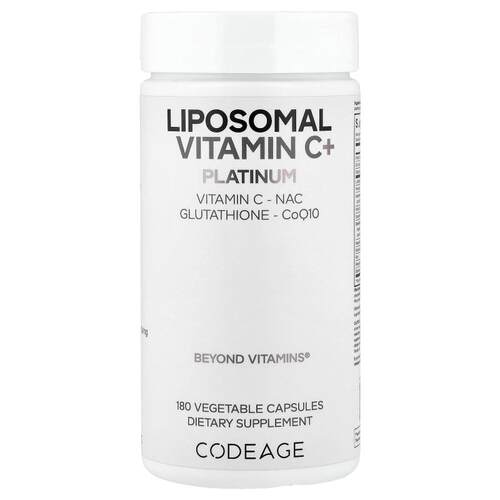 Codeage,Liposomal Vitamin C+ Platinum, 180 Vegetable Capsule