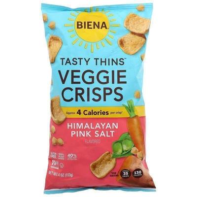 BIENA,Tasty Thins™ Veggie Crisps, Himalayan Pink Salt, 4 oz