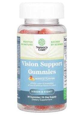 Natures Craft,视觉支持软糖，芒果味，30 粒软糖