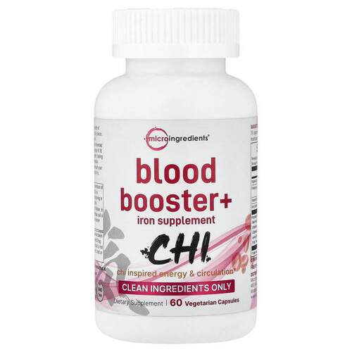 Micro Ingredients,Blood Booster+, 60 Vegetarian Capsules