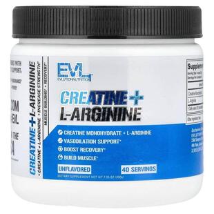 EVL,Creatine + L-Arginine, Unflavored, 7.05 oz (200 g)