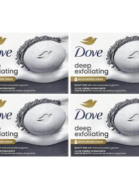 多芬,Deep Exfoliating Beauty Bar with Charcoal Powder &