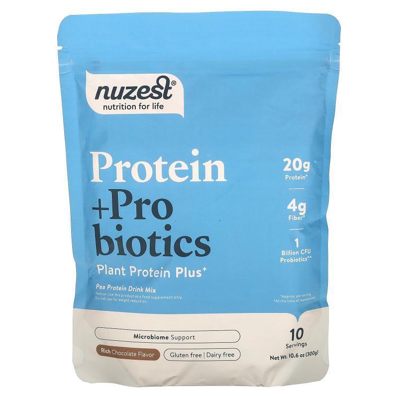 Nuzest,Protein + Probiotics, Rich Chocolate, 10.6 oz (300 g)
