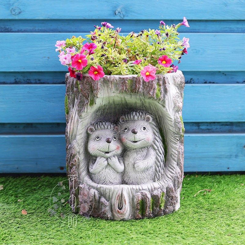 萌系卡通可爱小刺猬多肉花盆植物绿萝创意个性纹动物花.盆阳台田,家居饰品,花盆,淘宝优惠券,粉丝福利购,淘宝优惠卷