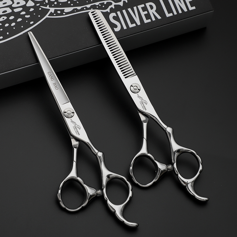 篮玉星丛林豹美发剪刀专业发型师打薄剪无痕牙剪套U装家用理发剪