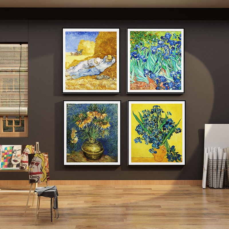 画室布置美术教室环创艺r术培训辅导机构班墙面文化梵高装饰油名,家居饰品,文化墙贴,淘宝优惠券,粉丝福利购,淘宝优惠卷