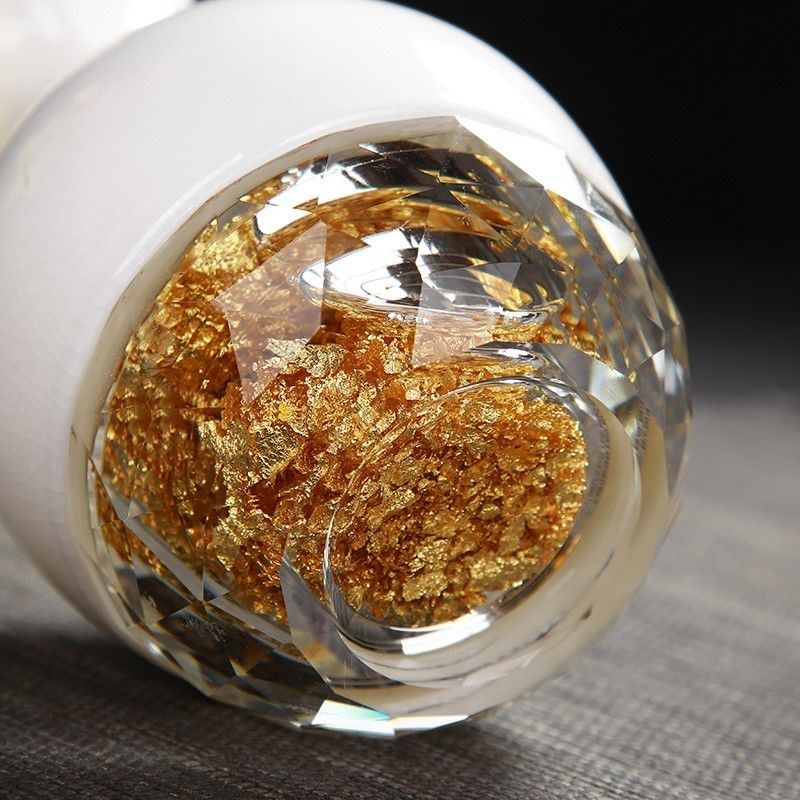 中式金箔白酒杯陶瓷杯套装家用一C口杯子小酒盅带分酒器创意烈酒,餐饮具,白酒杯,淘宝优惠券,粉丝福利购,淘宝优惠卷