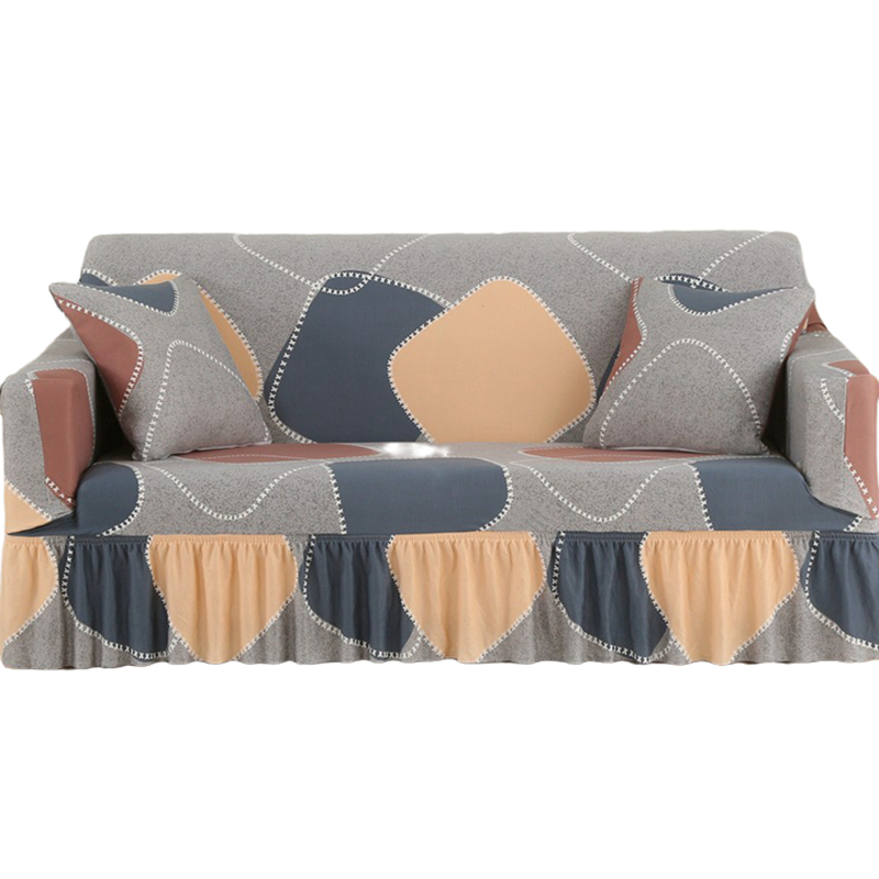 裙边四季弹力沙发套罩笠全包万能套老式皮一二三四V五人坐垫巾盖