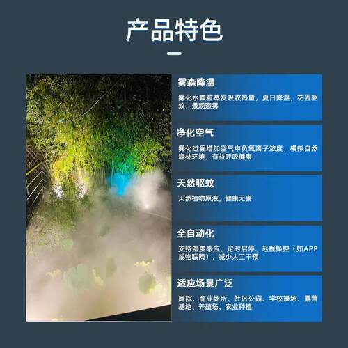 别墅庭院雾雾森人造雾主机驱蚊PMN雾森景观造雾机山假冷系统