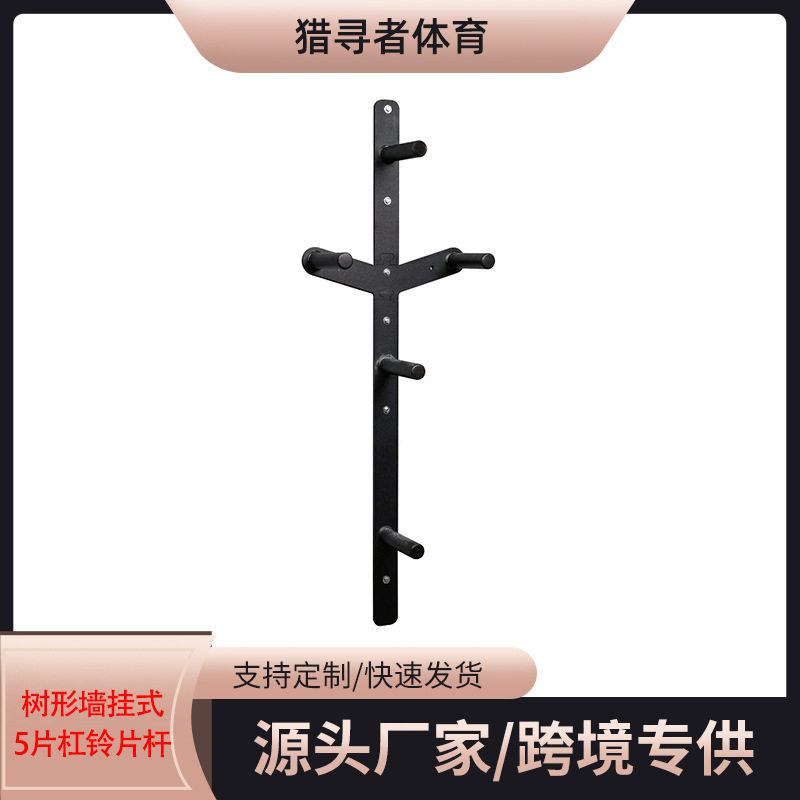 树形杠铃片挂架多层杠铃片挂杆杠铃片墙体储物架健身器材收纳架