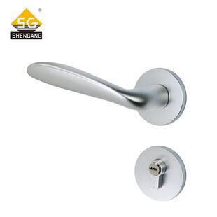 户内门锁带门把手铝合金门锁SG-L-S-F0912工程用执手门锁