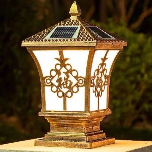 批发景观花园小区庭院门柱围墙灯 两用别墅防水户外太阳能柱头灯