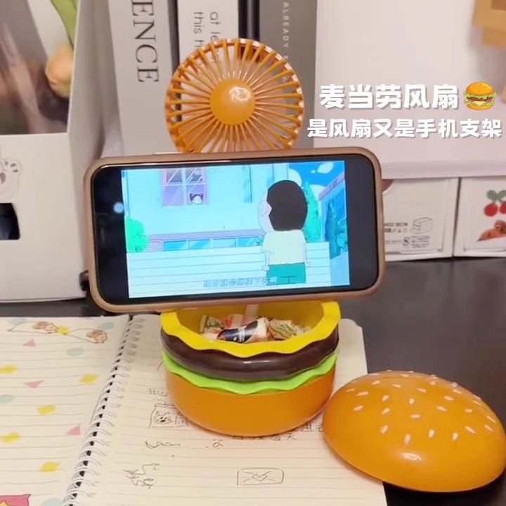 麦当劳汉堡手机支架桌面摆件