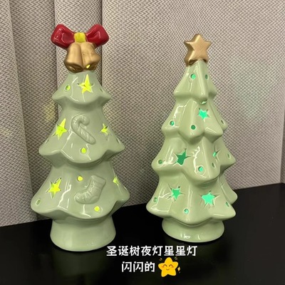圣诞树夜灯平安夜装饰摆件