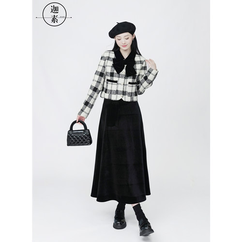 JIASU 2024秋季气质时尚显瘦优雅小香羽绒套装 S416