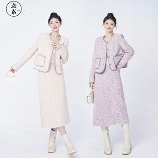 休闲显瘦小香风套装 气质时尚 S389 2025春季 JIASU